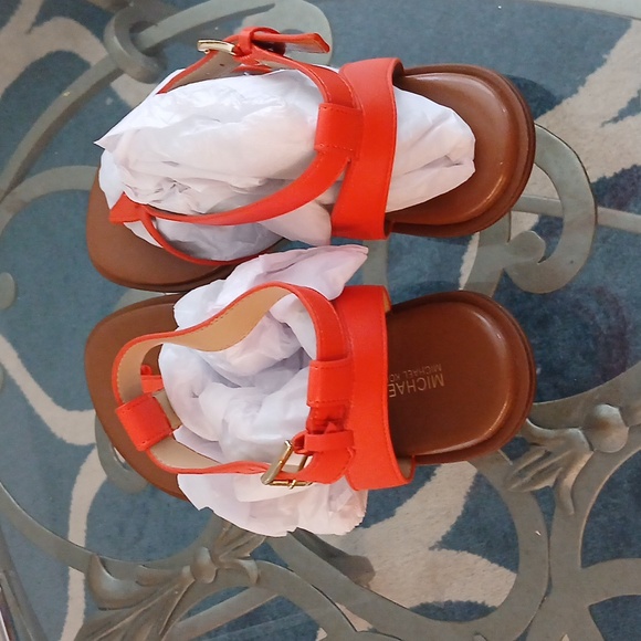 Michael Kors Orange Sasha Flat Sandals - Picture 4 of 4
